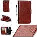 Produktbild Jepson Samsung Galaxy S2 GT-I9100 Hülle, Leadertasche Premium Lederhülle Flip Case im Bookstyle Folio Cover Kartenfächer Magnetverschluss und Standfunktion Leder Schale Etui für Handytasche Schutzhülle Prägung Schmetterling Muster.