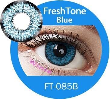 Preisvergleich Produktbild Farbige Kontaktlinsen Jahreslinsen blau " Blue" dolly ohne Stärke COSPLAY