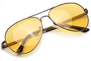 Myiaur Lunette Soleil Anti Eblouissement Conduite de Nuit/Lunette Verre Jaune polarisée - Protection UVA UVB