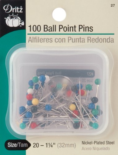 Color Ball Point Pins-Size 20 100/Pkg