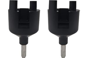 CUKOL CUKOL Cukol 2 Stück Isolatoren Weidezaun Schraube Einschraubhilfe Bohrfutter für Isolator Weidezaun, Einschrauber ​für Weidezaun Ringisolatoren, Einfacher zu Installieren Ohne Handschrauben (Schwarz）