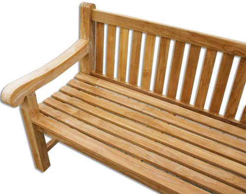 KMH®, 2-sitzer Gartenbank „Balmoral“ (120 cm) – ECHT TEAK! (#102061) - 2