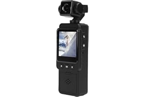 Denash Cámara Vlog de 1080p con Lente Giratoria de 270 °, Estabilización Digital y Pantalla de 1,53 ", Videocámara de Montaje Múltiple para Videos Al Aire Libre