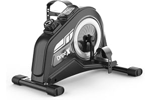 Dripex Mini vélo d'appartement magnétique mit 8 niveaux de résistance réglable, vélo d'appartement pour thérapies mit moniteur LCD, bleu pédalier de réadaptation pour personnes âgées