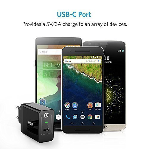 Anker PowerPort+ 1 24W USB C Ladegerät mit Typ C & Quick Charge 3.0 & PowerIQ Technologie, für Nexus 5X / 6P / Macbook 2016 / Sony XZ und andere Smartphone [mit 90cm USB C auf USB C Kabel) - 6