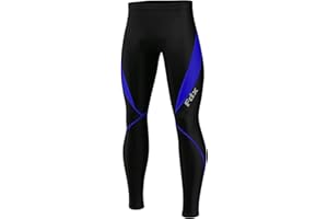 FDX Men’s Cycling Tights, 3D Padded, Thermal, Water Resistant, Lightweight, Super Roubaix Fabric, Winter Cycle Trousers, Bike Riding Pants, Highly Elasticated Bicycle Leggings