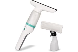 MPM Aspirateur de fenêtre MDS-01 - Aspirateur de fenêtre qui aspire automatiquement l'eau - Sans traces ni taches d'eau - 40 minutes d'autonomie avec une charge