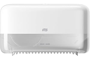 Tork Coreless Toilet Roll Wall Mounted Dispenser White T7, Mid-Size, Elevation Range, 558040