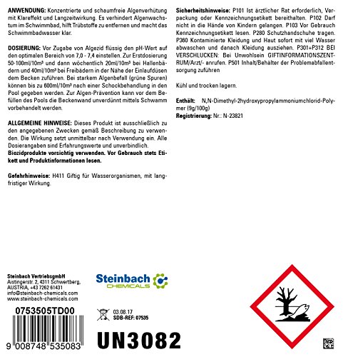 Steinbach Poolchemie, Algezid, weiß, 10x10x20 cm, 5 0753505 - 4