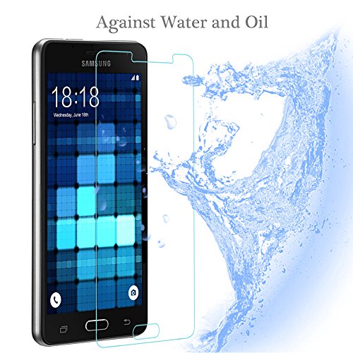 Samsung Galaxy J3 (2016) Panzerglas, 2 Stück POOPHUNS Samsung Galaxy J3 (2016) Schutzfolie, 9H Härtegrad, 99% Ultra Transparenz Full HD, Blasenfrei, Einfache Installation und Hohe Qualität - 5