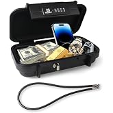 RESET -G13 Portable Safe Security Box - Advanced Cash Box with Combination Lock and Removable Cable Ideal for Travel Home Office Outdoor Activities Waterproof Anti-Theft