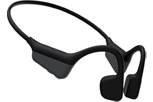Rhyfell Bone Conduction Headphones - 15H Playtime, IPX6 Waterproof Sport Headphones, 27g Lightweight Open Ear Design for Running & Gym, Black