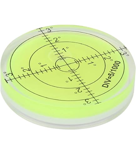 Livella a Bolla 5 Pezzi 15 Mm, Strumento di Misurazione del Diametro Mini Bolla di Livello Rotonda per Bilancia per Officina, Altoparlanti, Fonografo, Treppiede, Giradischi
