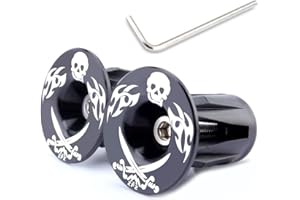 MUQZI Bicycle Handlebar Bar End Plugs Caps - Aluminum Handle Bar Ends Caps, Suitable for Most Bicycles Road Bike Mountain Bike BMX MTB Fixie(One Pair)