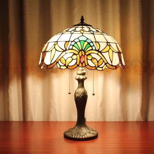 Tiffany 16-inch stained glass european baroque table lamp bedroom lamp bedside lamp