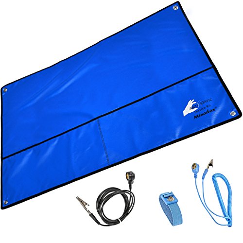 Minadax® SET Pour La Protection Contre ESD | Tapis Antistatique, Boucle De Poignet et Câble De Mis Minadax® SET Pour La Protection Contre ESD | Tapis Antistatique, Boucle De Poignet et Câble De Mis
