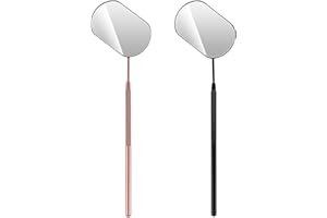 GTYHH 2-częściowy zestaw lusterek do rzęs, lusterko do rzęs ze stali nierdzewnej, kwadratowe, przenośne lusterko do rzęs, przedłużające rzęsy, odpowiednie do makijażu, do usuwania makijażu