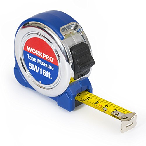 WORKPRO 4-teiliges Wasserwaage Set mit Tragetasche, Torpedo, Leichtmetall Wasserwaage, Maßband mit Tragetasche - 7