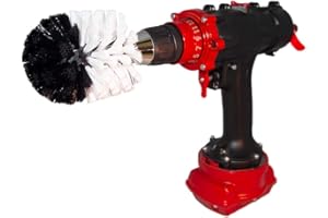 Kornely™ Spazzola Premium per Trapano, Extra Morbida, Bianca, 8.5 cm. Spazzola di Pulizia Professionale. Non Graffia le Superfici. Adatta per Tappeti, Pelle, Tessuti, Mobili e Interni di Auto Pulizia