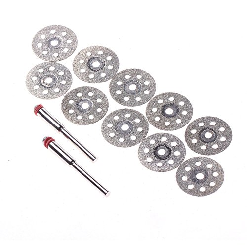 10 tlg Diamant – Trennscheiben gelocht [22mm] für Dremel Proxxon .. - 3