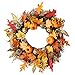 Produktbild Big-Mountain 60cm Weihnachtskranz | Rattan Berry Maple Leaf Herbst Tür Kranz Tür Wand Ornament Halloween Thanksgiving Heim Fenster Party Dekor | Weihnachten kränze Weihnachtsdeko Türkranz (E)