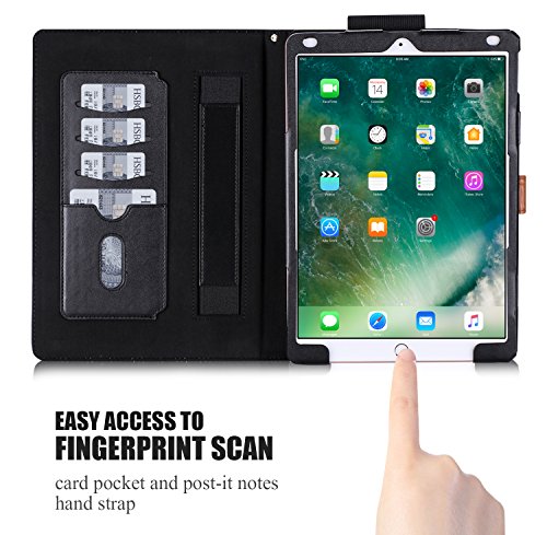 iPad Pro 10.5 Hülle, iPad Pro 10.5, Fyy® [Super Funktionsserien] Hochwertige Kunstleder Hülle mit Halterungen für Karten, Notizen für Apple iPad 10.5 Zoll (2017 ), Schwarz+Braun (mit automatischer Schlaf/ Weck-Funktion) - 4