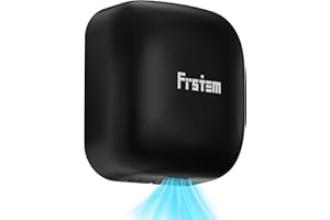 FRSTEM 1800 W Electric Hand Dryer Automatic Hand Dryer with Automatic Infrared Sensor & Intelligent Temperature Control for Home Bathroom Restaurants Hotels Black