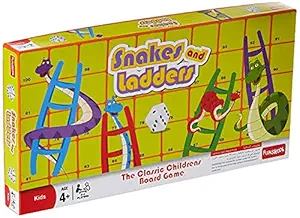 Funskool Games - Snakes & Ladders, The classic children board game, kids & family, 2 - 4 players, 4 & above