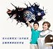 Zooarts 3D Outer Space Astronaut Wall Stickers Removable Wall Decals Art Decor Vinyl Kids Child Room Mural