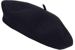 COSHAL® Béret en laine pour adulte, style français, couleur classique, unisexe, doux, chaud, pour l'extérieur, style vintage