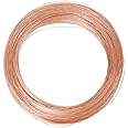 99.5% Pure Copper Wire Round Bare Copper Wire,18 Gauge Jewelry Making Beading Floral Craft Wire (Length 32.8Ft)