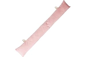 Nicola Spring 1x Rose 60cm x 12cm Velours Boudin de Porte - Long Porte d'Entrée Brouillon Exclure Bouchon Bloqueur Isolation Bas Coussin