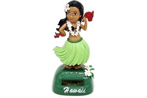 INTENST Baitang Figurine Solaire Dansante, Danseuse Hawaienne Voiture Qui Bouge, Jouet Voiture Solaire Balançoire Poupée Hawaiian Fille Danse Jouet, Figurine Hawaïenne Voiture Décoration De Voiture Solaire