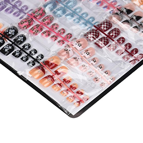 2016 FEITONG 144PCS Acrylic French design fake toenails nail tips full cover false nail art