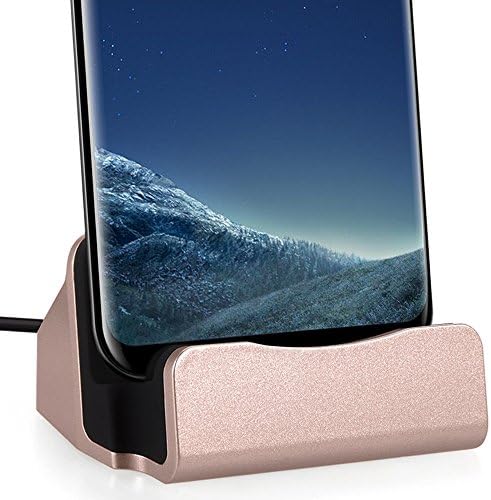 FanTEK USB Type-C Smartphone Charging Dock Station for Huawei Nova, Honor Note 8, LG V20, ZTE Axon 7 / Max, Nubia Z11 Mini / Max, Lenovo ZUK Z2 Pro, Acer Jade Primo, XIAOMI 5S, MEIZU MX6 (Rose Gold)