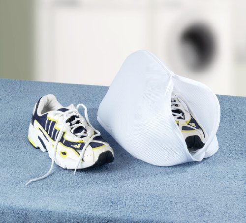 WENKO 73722100 Schuh-Wäschenetz – mit Reißverschluss, 100 % Polyester, 40 x 23 x 23 cm, Weiß - 7