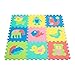 Price comparison product image Leo & Emma Click N' Play BPA-Free Animal Foam Puzzle Play Mat, 9 Tiles Non Toxic Alphabet Puzzle Mat | Cute Animal Flooring Mat | Eva Foam