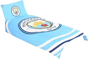 MANCHESTER CITY FC - Parure de lit (Taille Unique) (Bleu/Blanc)