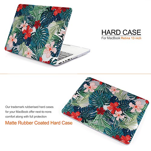 iDOO MacBook Schutzhülle / Hard Case Cover Laptop Hülle [Für MacBook Pro 13 Zoll Retina – ohne CD-Laufwerk: A1425/A1502] – matt, tropische Palmen - 2