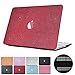 Price comparison product image PapyHall Macbook Air 11 Case, Glitter Bling Frosted Texture 2 in 1 Macbook Plastic Case Cover fro Macbook Air 11 inch Model: A1370/A1465(MS-Red)
