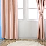KINLO® 2 Stücker 145*245cm (BreitexLänge) Gardinen blickdicht Rosarot Vorhang blackout 100% Polyester Verdunklungsvorhang mit Ösen für Schlafzimmer Wärmeschutz & Geräuschreduzierung 2 Jahren Garantie - 3