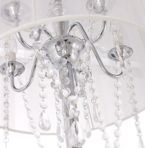 Alterego – Barok 'Baroque Chandelier Floor Lamp with White Fabric Tassels