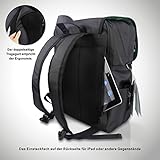 BAYTTER® Design multifunktionaler Rucksack Wickelrucksack Backpack wasserdicht Baby Wickeltasche Set aus Nylon schwarz, für Männer und Frauen, BPA-frei und kein Geruch, Windel-Pad geliefert - 3