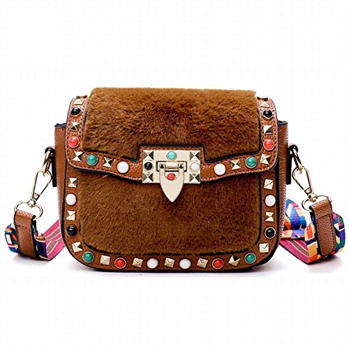 Preisvergleich Produktbild Broadband Messenger Bag Weibliche Umhängetasche Wilde Breite Umhängetasche , braun