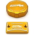 crazy sport Fluid Reservoir Cover For HONDA CBR600RR CBR-600RR 2008-2021 2020 2019 2018 2017 Front Rear Brake Master Cylinder Cap CNC Aluminum Motorcycle Accessories 2016 2015 (Gold)