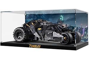 TopBrixx Vitrine für Lego Batmobile Tumbler 76240, 3MM Acryl Schaukasten für Lego 76240(Nicht Enthalten Lego Modell)