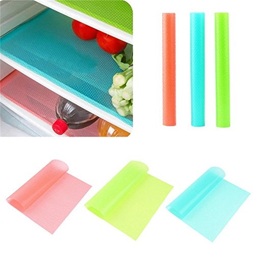 Kühlschränke Waschbare Kühlschrankmatten Küche-Silikon-Kühlraum-Auflagen Platzieren Sie Matten 5PCS/Set - 4