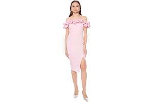 Trendyol Vestido de Color Rosa Y Morado Informal para Mujer