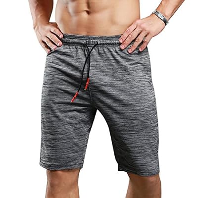 Wenyujh Homme Short Sport Séchage Rapide Ete Cordon de Serrage Pantalons Court Fitness Tennis Gym Jogging (Tag M, gris)
