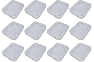 IKAREX-SHOP Cases for SD Cards (Pack of 12) SD + MicroSD Set Flat Memory Card Case Box Storage Box Thin Memory Card Cases Protective Cover 12x Thin (12x SD Case)